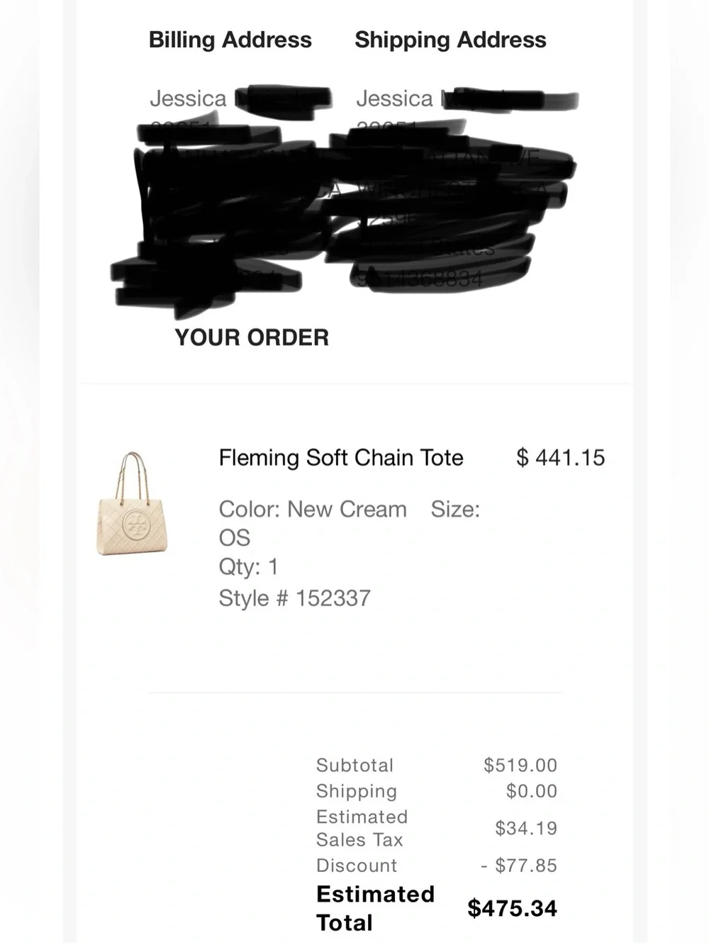 Tory Burch Quilted Logo Tote in Light Beige with Gold Chain Straps